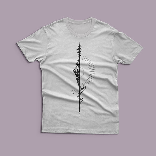 Nature’s Pulse - Artistic Tree and Sound Wave Unisex T - Shirt - Artisan Mirage