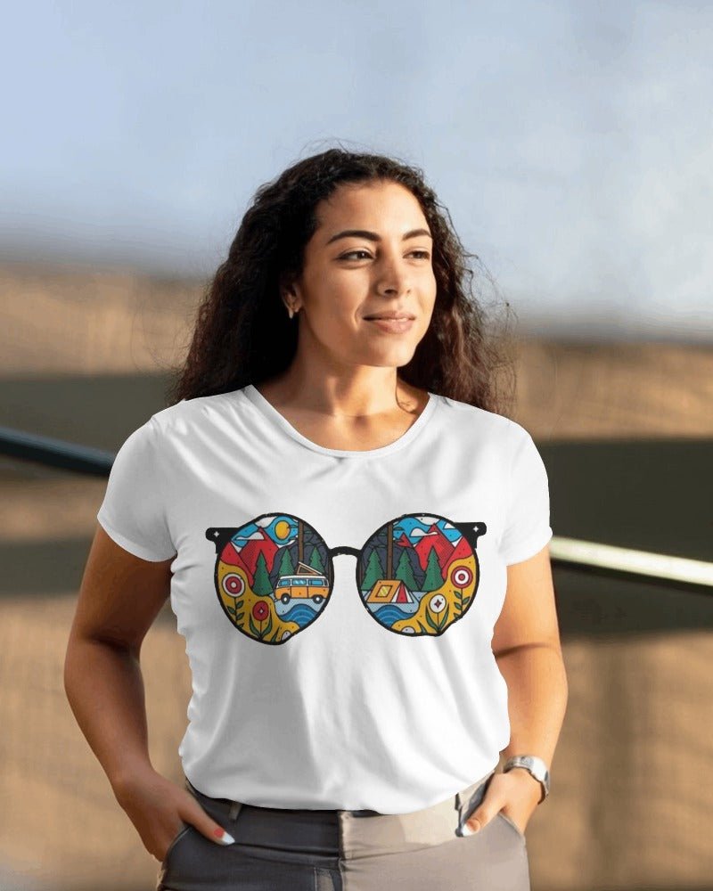 Retro Vibes - VW Bus Sunglasses Graphic T - Shirt - Artisan Mirage